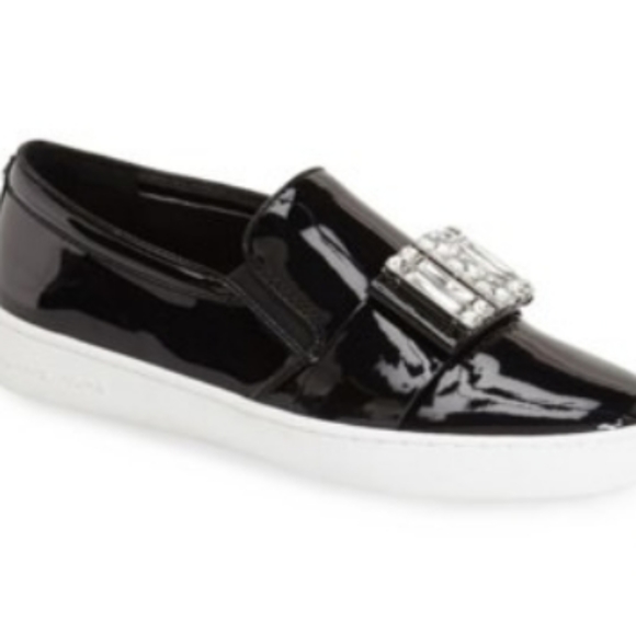 Michael Kors Shoes - Bejeweled with Michael Kors! Patent Slip Ons